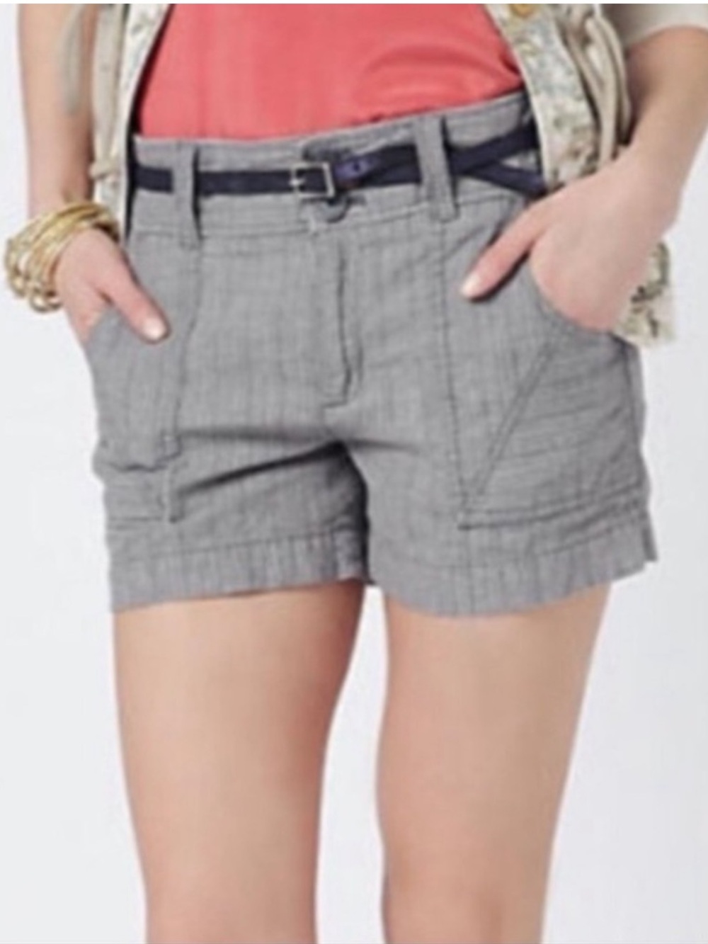 Anthropologie Daughters of the Liberation Shorts Grey Lurex 6